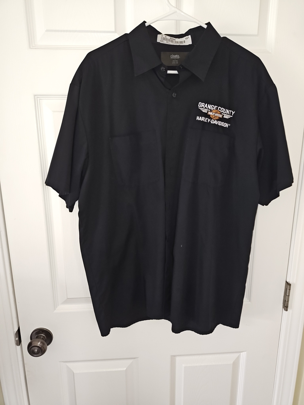 Orange County Harley Davidson employee staff button up shirt in men’s size Large